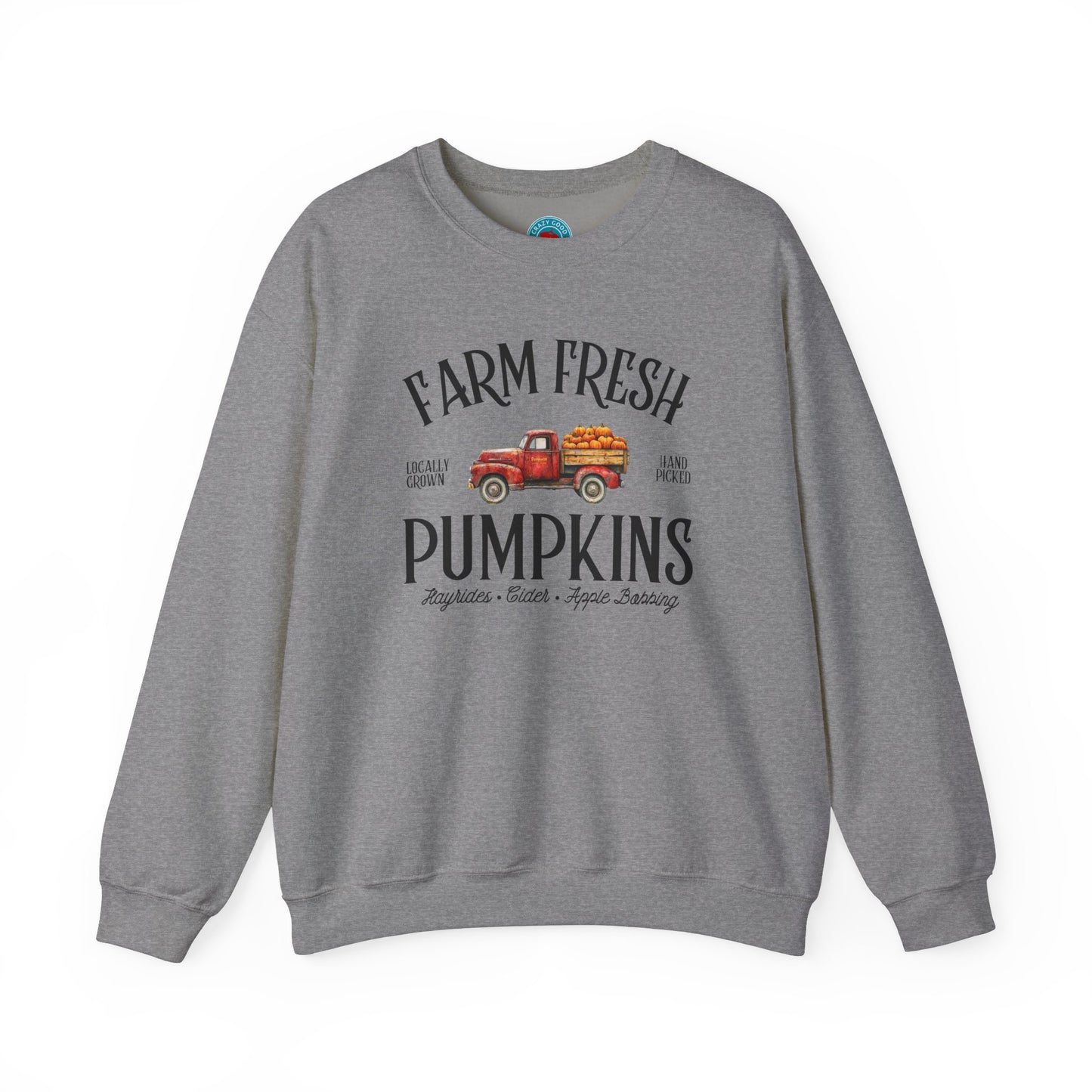 Farm Fresh Pumpkins Graphic Sweatshirt β Vintage Truck Fall Design