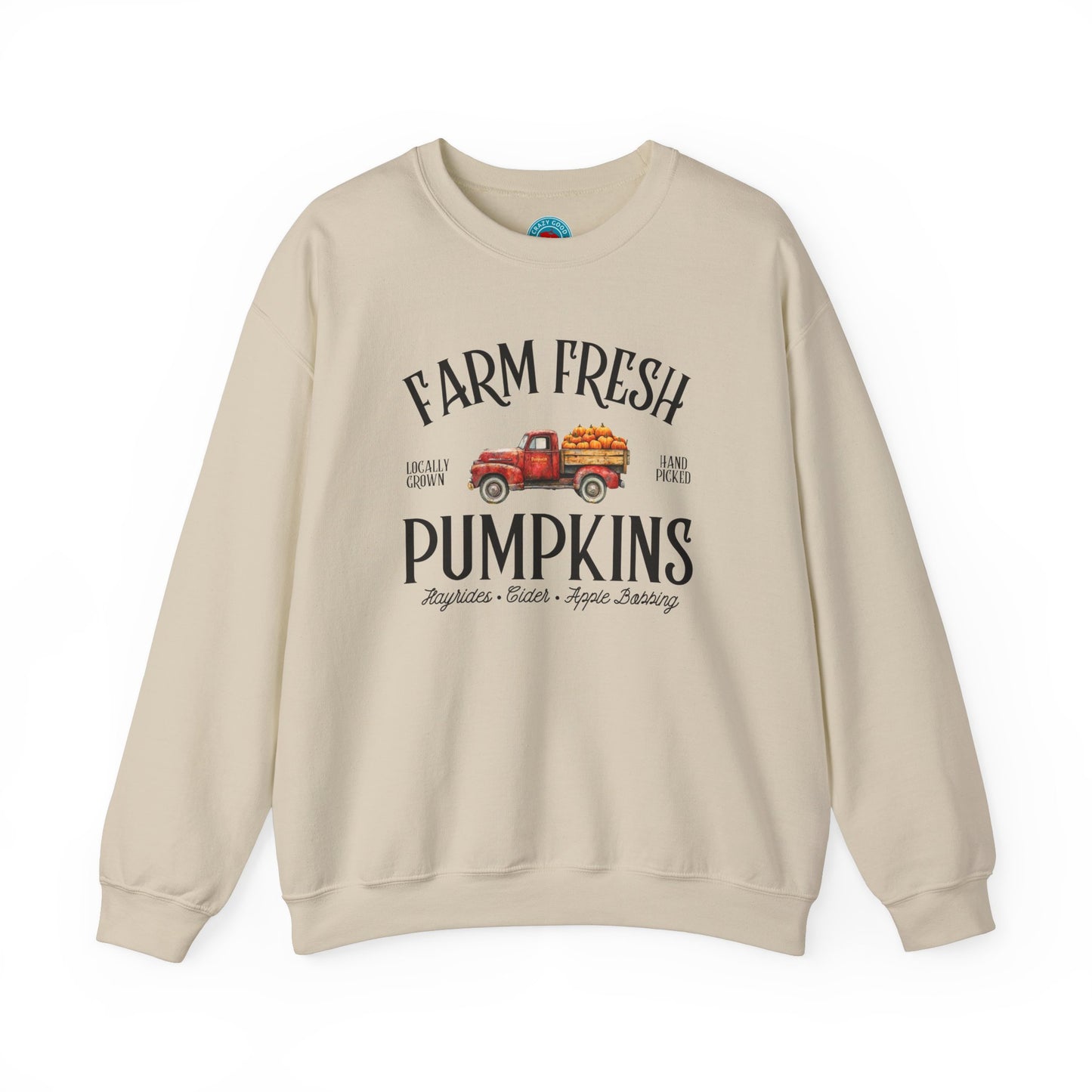 Farm Fresh Pumpkins Graphic Sweatshirt β Vintage Truck Fall Design