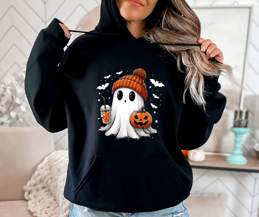 Cute Ghost Hoodie, Halloween Ghost Hoodie, Womens Halloween Hoodie, Cute Fall Hoodie, Spooky Season Hoodie, Pumpkin Season, Halloween Gift