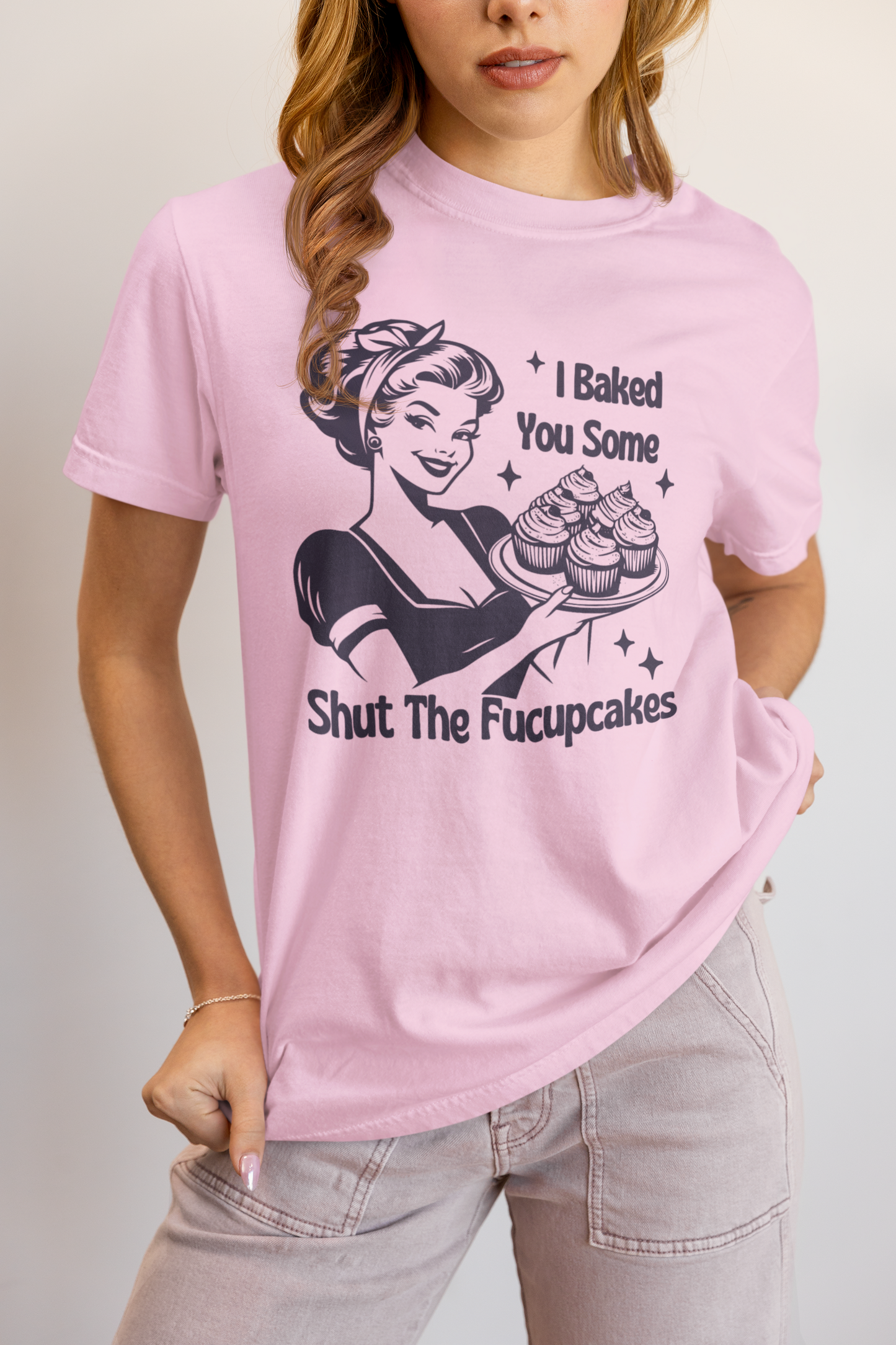 I Baked You Some Shut the Fucupcakes Comfort Colors 1717 Tee
