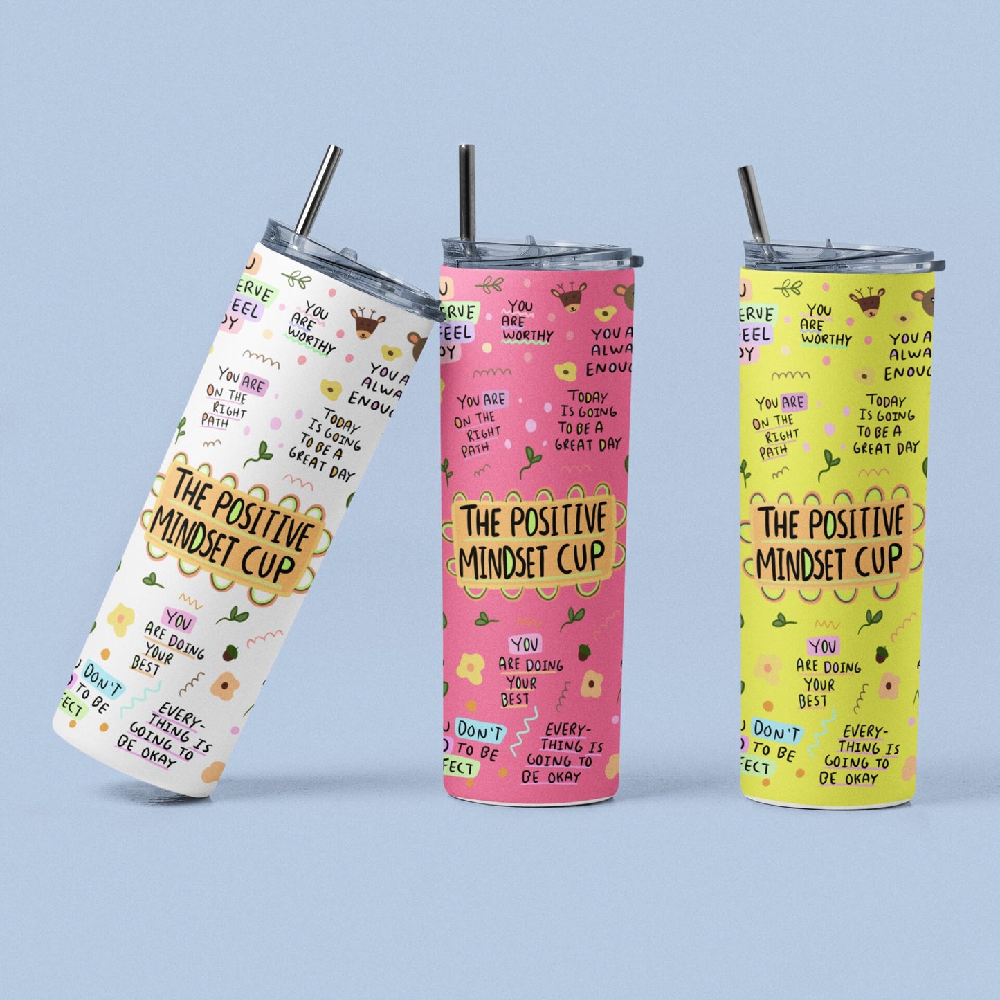 Positive Mindset Cup, Daily Affirmations, Best Friend Gift, Daily Affirmations Cup, Positive Affirmations Tumbler, 20oz Tumbler