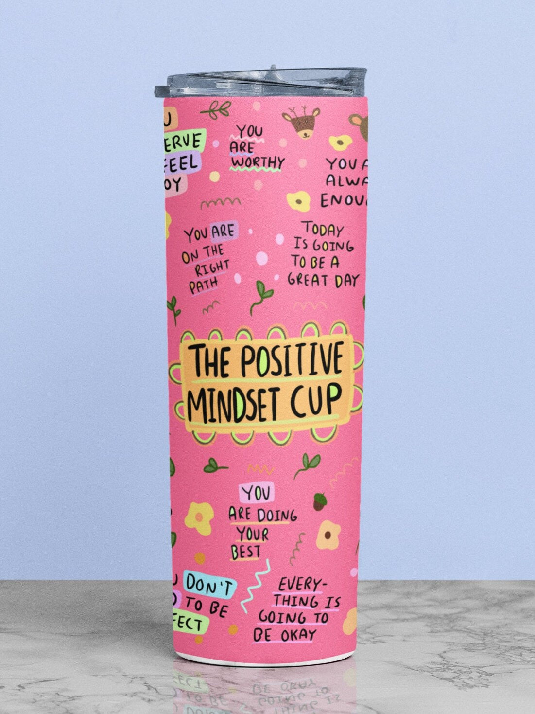 Positive Mindset Cup, Daily Affirmations, Best Friend Gift, Daily Affirmations Cup, Positive Affirmations Tumbler, 20oz Tumbler