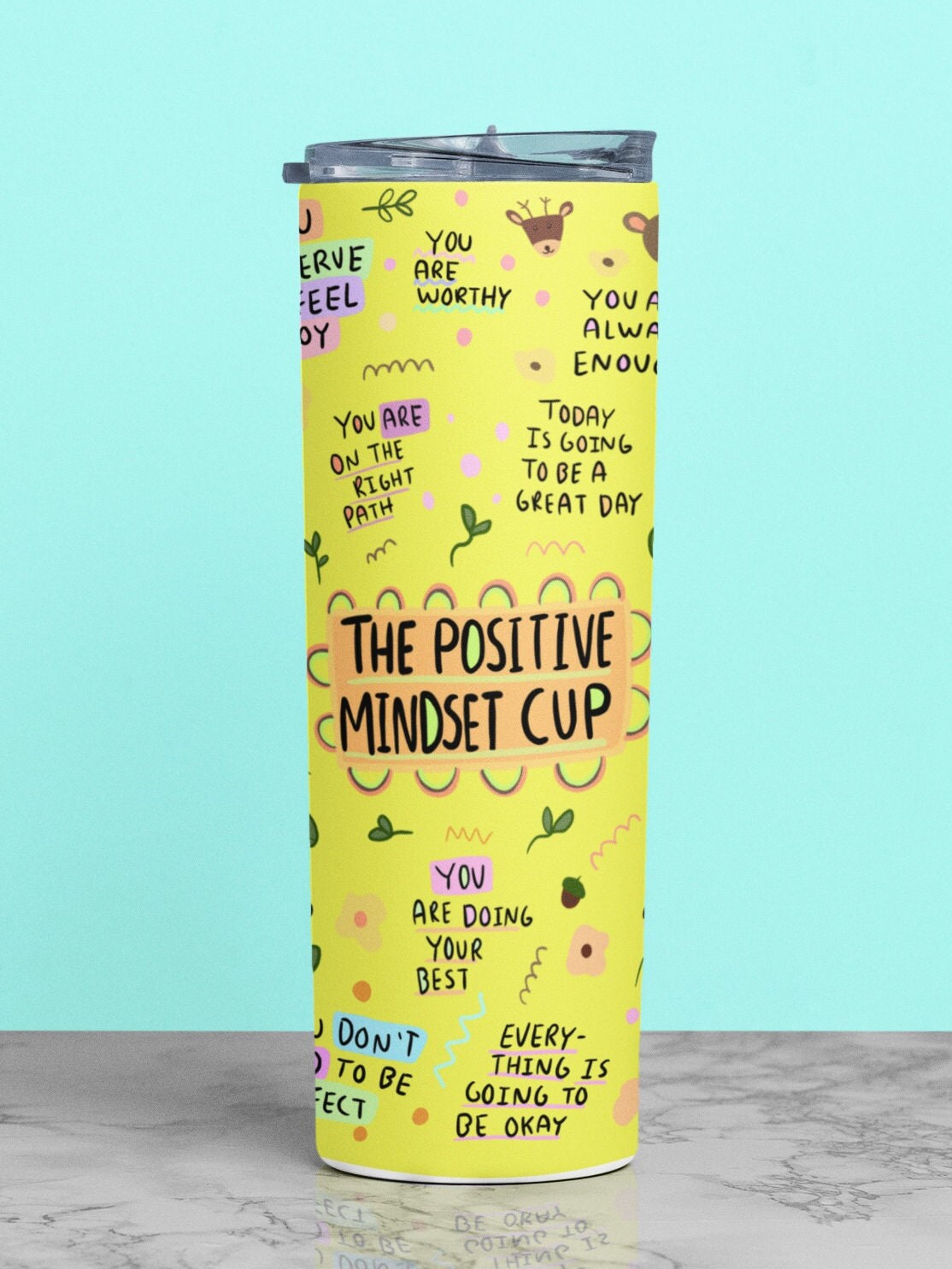 Positive Mindset Cup, Daily Affirmations, Best Friend Gift, Daily Affirmations Cup, Positive Affirmations Tumbler, 20oz Tumbler