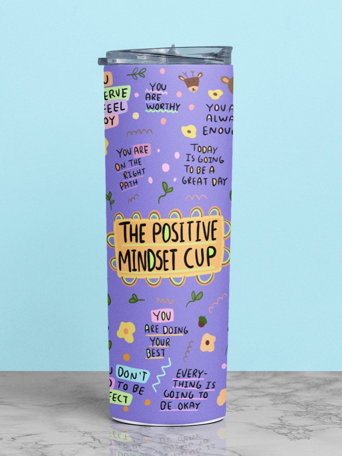 Positive Mindset Cup, Daily Affirmations, Best Friend Gift, Daily Affirmations Cup, Positive Affirmations Tumbler, 20oz Tumbler