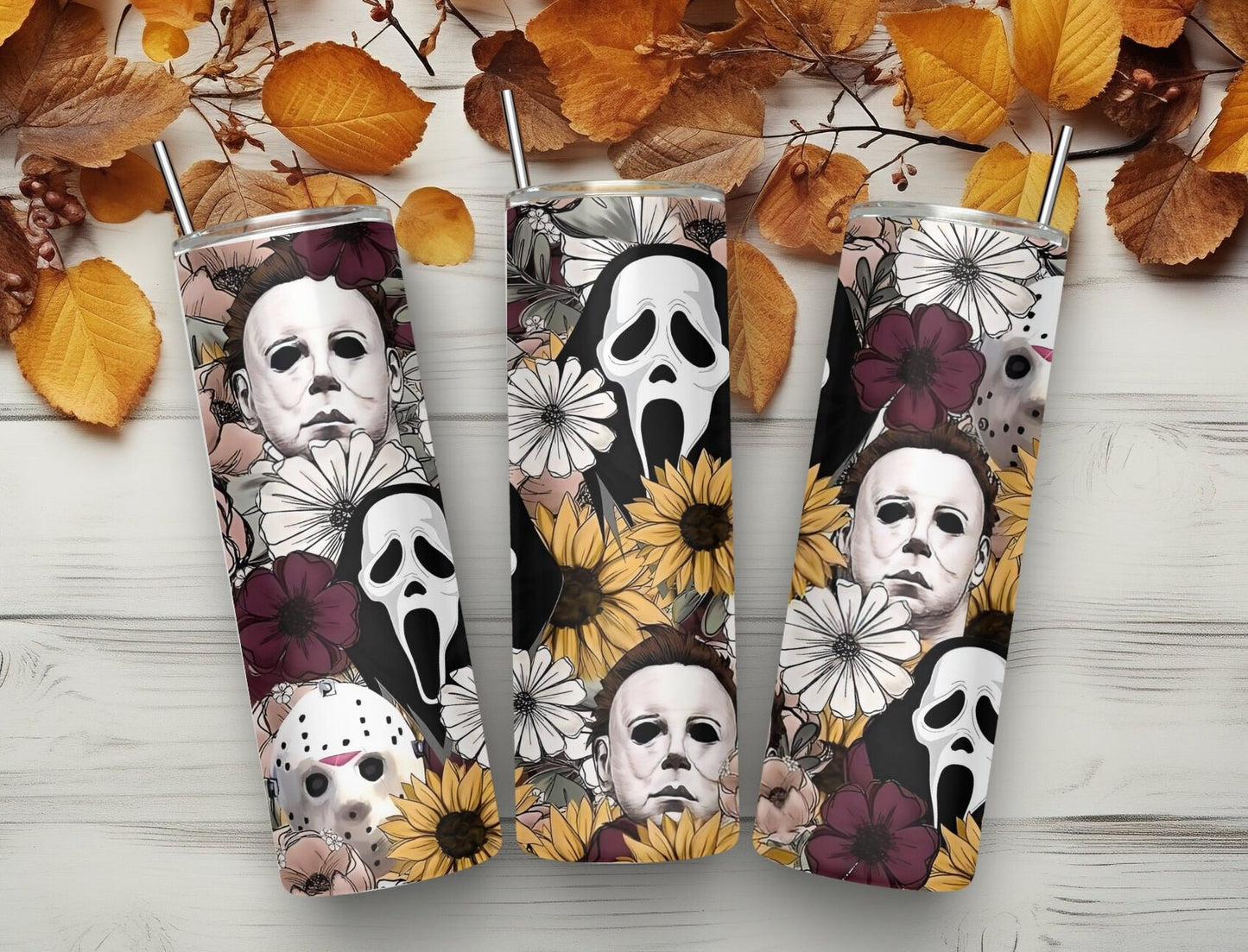 Horror Movie Characters tumbler, Classic Halloween movie, Horror Movie Gift, Halloween Cup, Horror Movie , 20oz Stainless Steel Tumbler