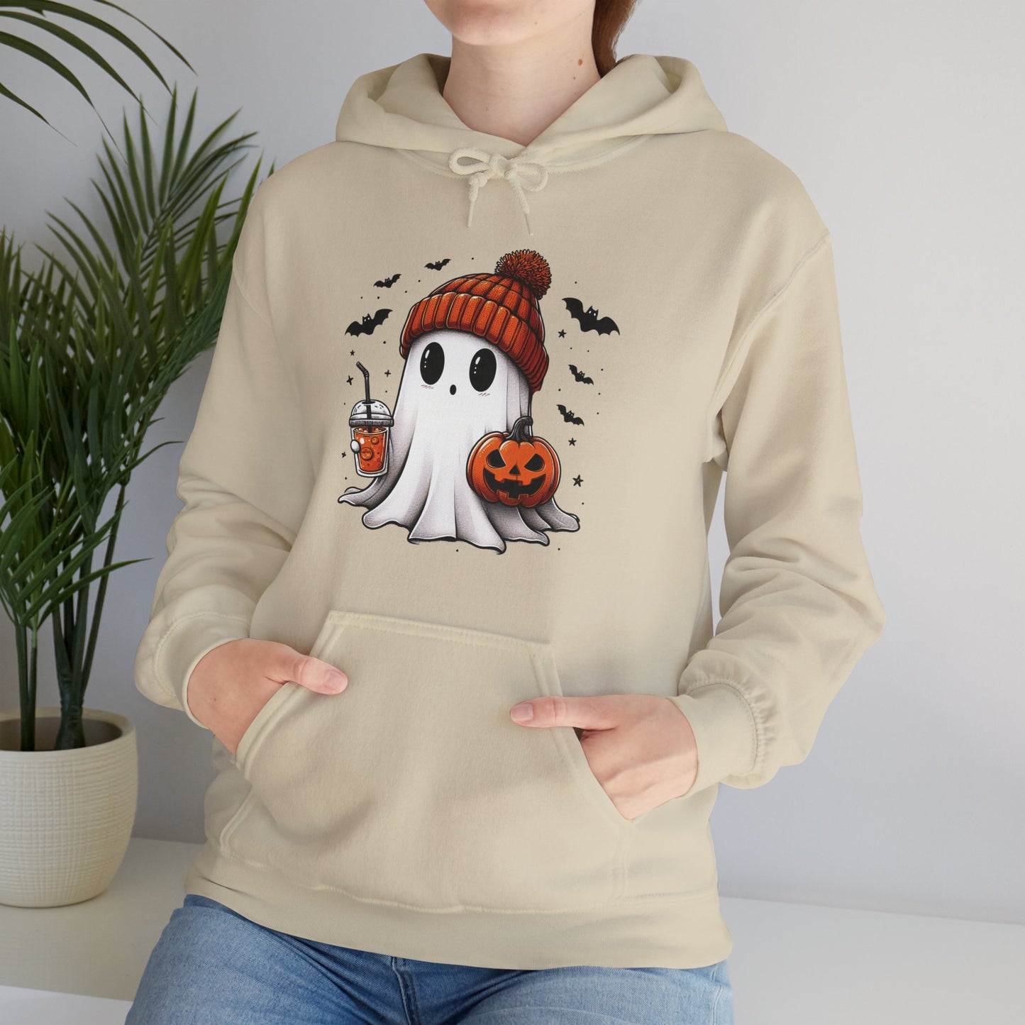 Cute Ghost Hoodie, Halloween Ghost Hoodie, Womens Halloween Hoodie, Cute Fall Hoodie, Spooky Season Hoodie, Pumpkin Season, Halloween Gift