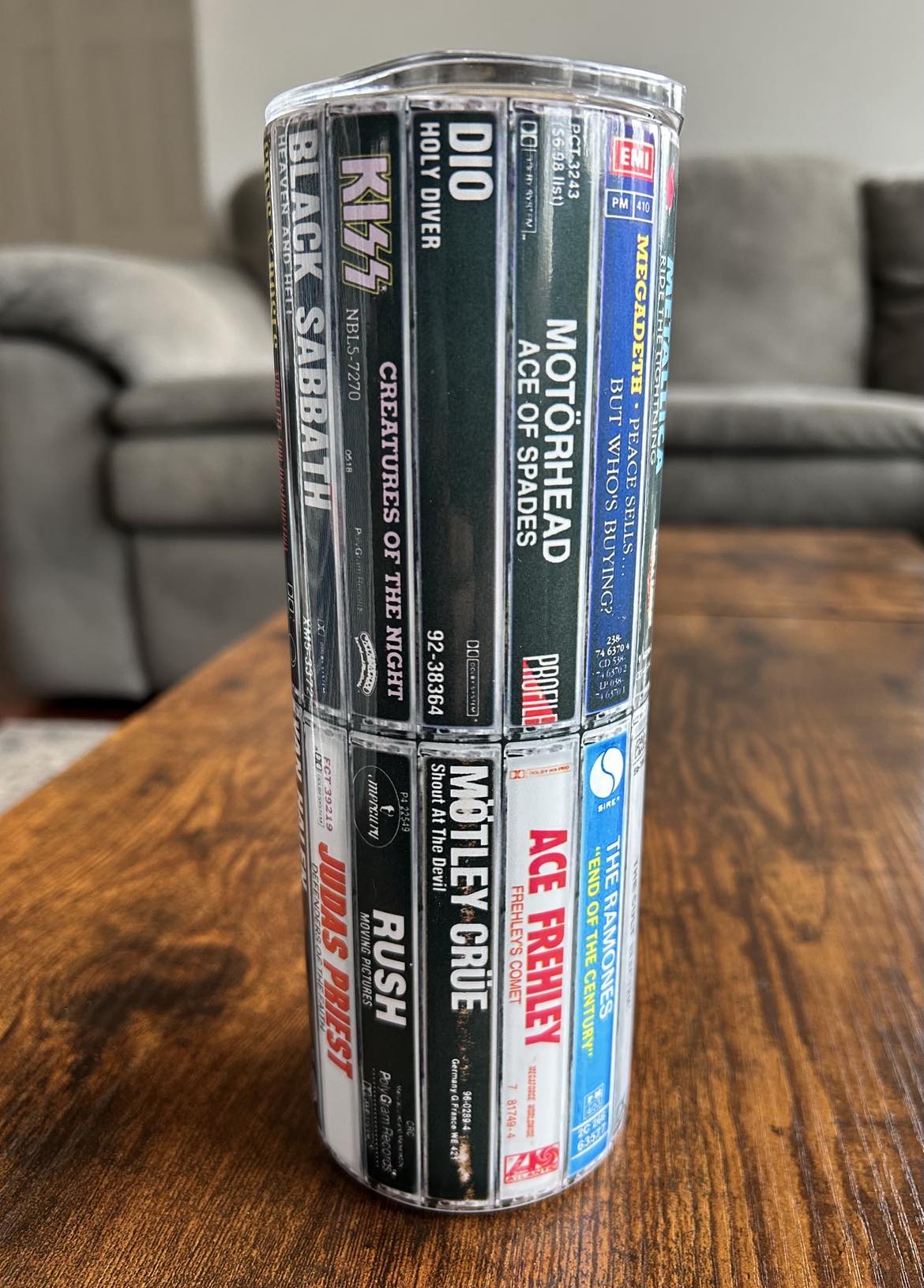 80s 90s Rock, Cassette Tape Tumbler, Classic Rock Bands, Vintage Classic Rock, Vinatge Rock Band, 20oz. Stainless Steel Skinny Tumbler