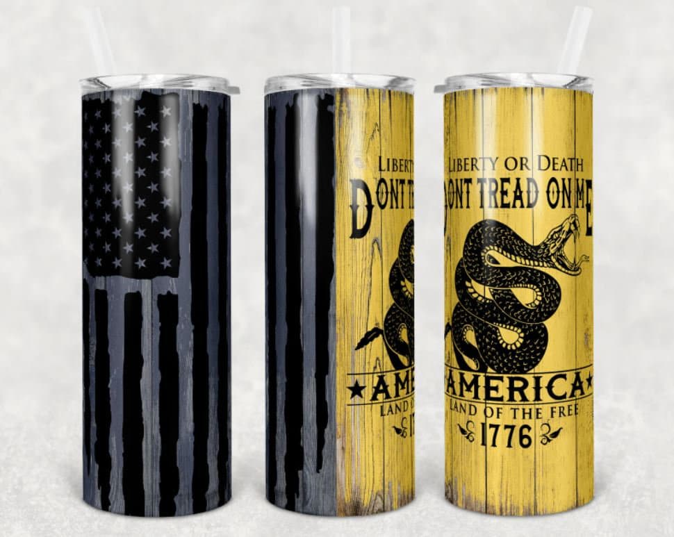 Don't tread on Me, 1776, 20 oz. Stainless Steel Tumbler