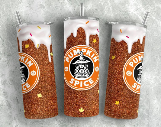 Pumpkin Spice Halloween Cup, Pumpkinspice Cup, Halloween Cup, 20 oz. Stainless Steel Skinny Tumbler