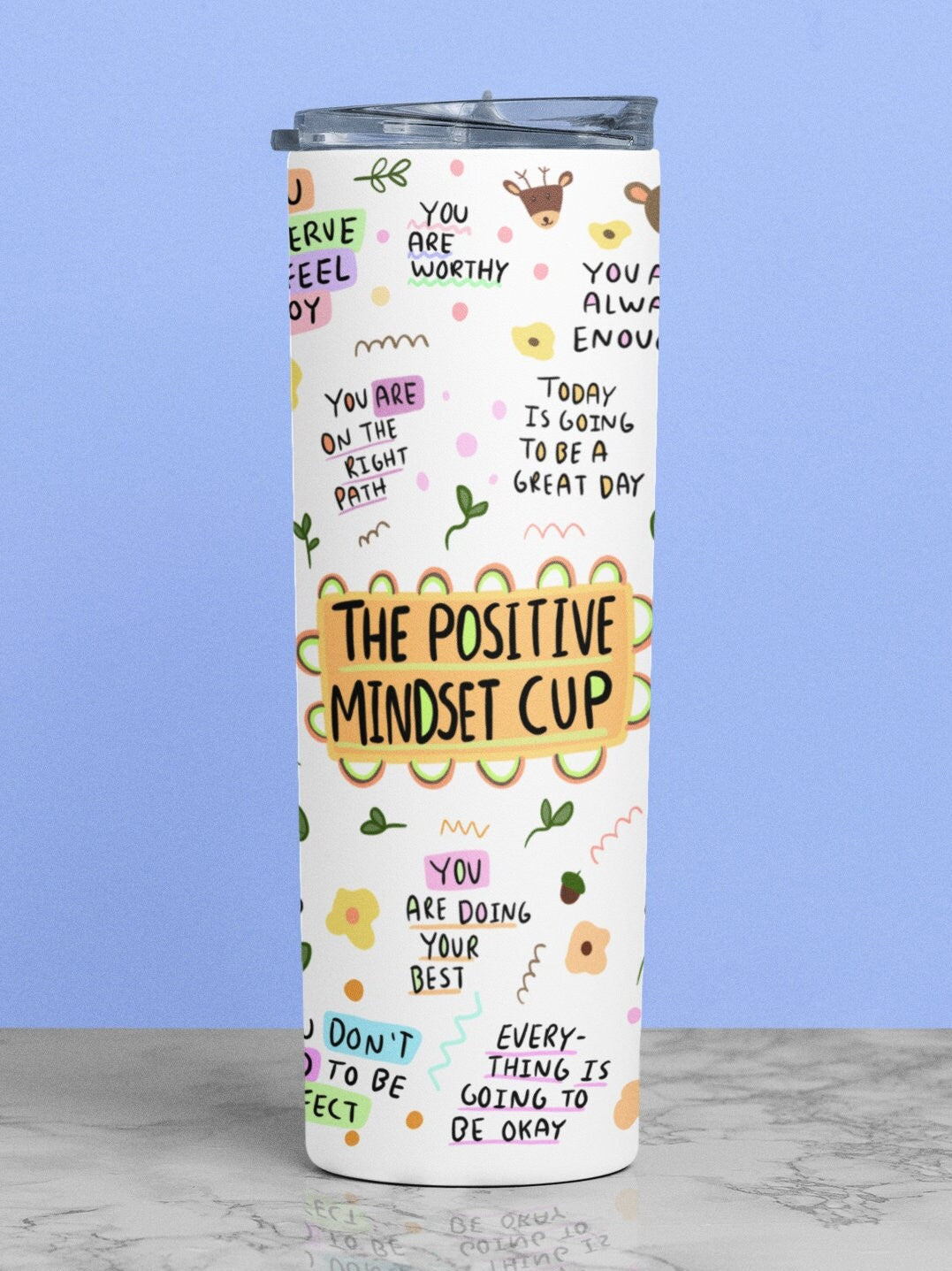 Positive Mindset Cup, Daily Affirmations, Best Friend Gift, Daily Affirmations Cup, Positive Affirmations Tumbler, 20oz Tumbler