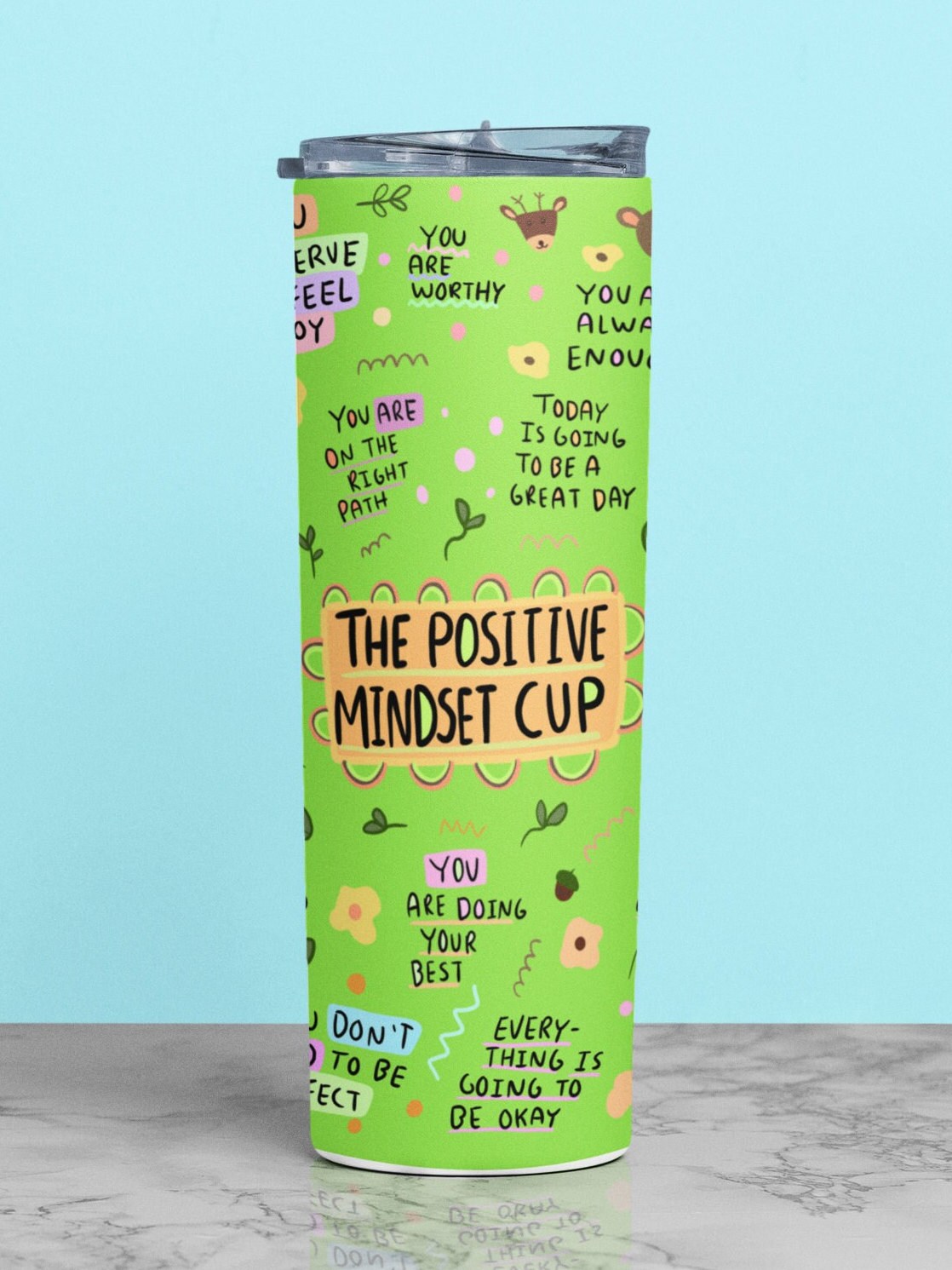 Positive Mindset Cup, Daily Affirmations, Best Friend Gift, Daily Affirmations Cup, Positive Affirmations Tumbler, 20oz Tumbler