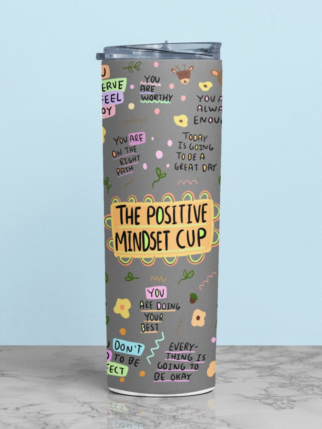 Positive Mindset Cup, Daily Affirmations, Best Friend Gift, Daily Affirmations Cup, Positive Affirmations Tumbler, 20oz Tumbler