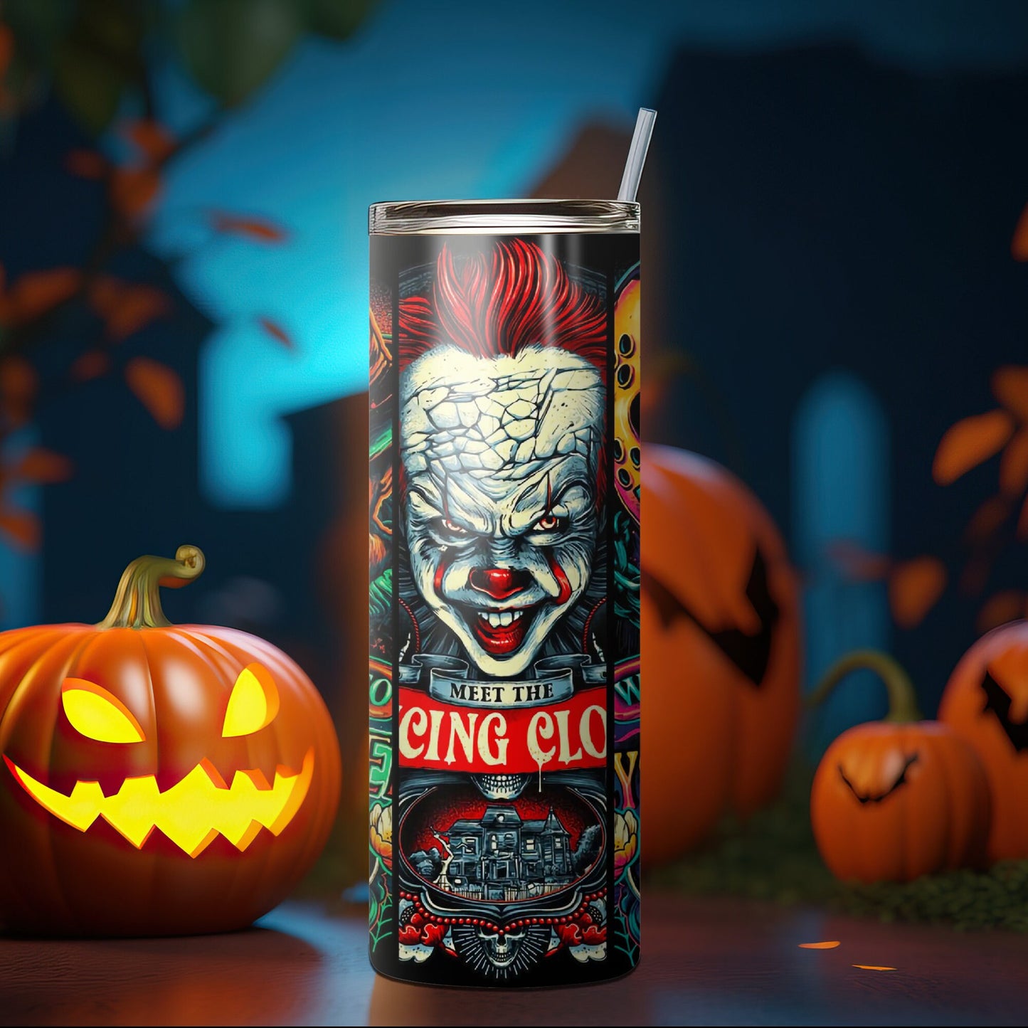 Horror Movie Characters, Classic Halloween movies, Scary movies, 20oz Tumbler