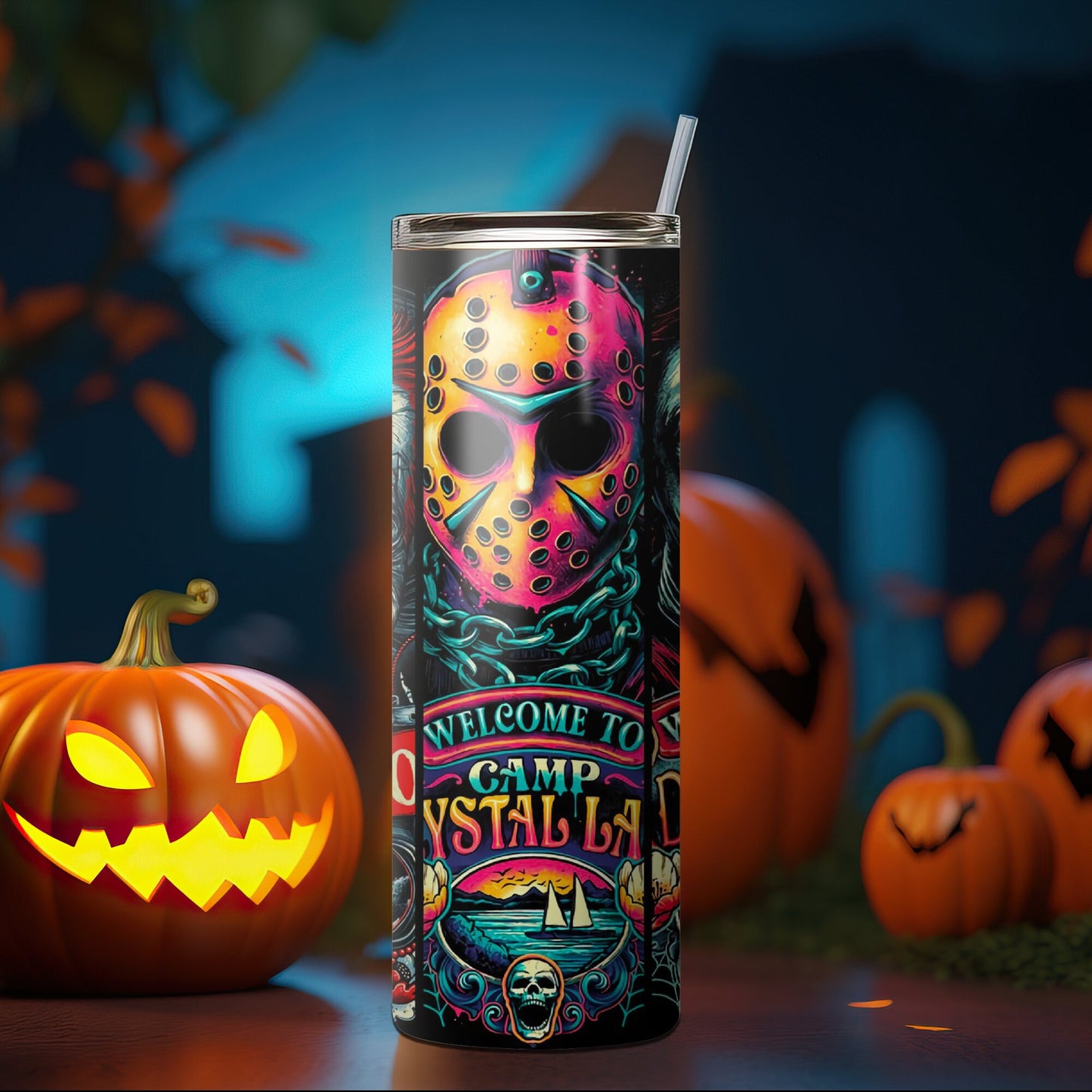 Horror Movie Characters, Classic Halloween movies, Scary movies, 20oz Tumbler