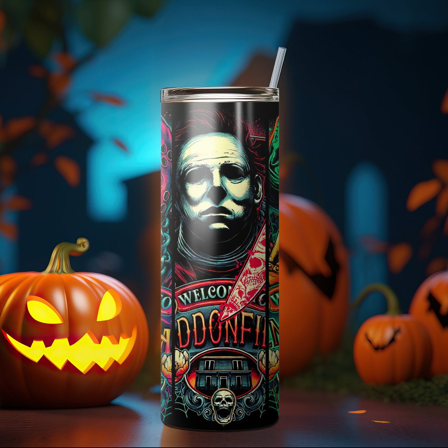 Horror Movie Characters, Classic Halloween movies, Scary movies, 20oz Tumbler