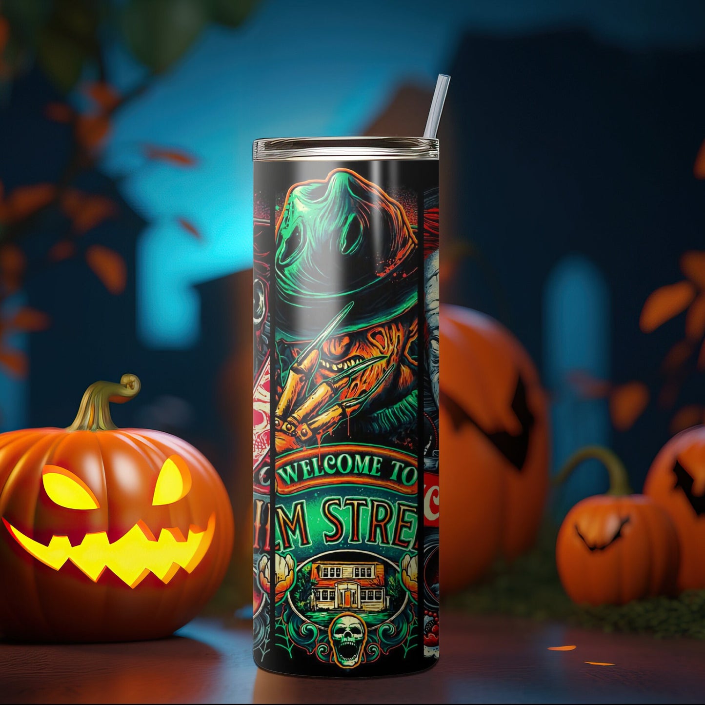 Horror Movie Characters, Classic Halloween movies, Scary movies, 20oz Tumbler