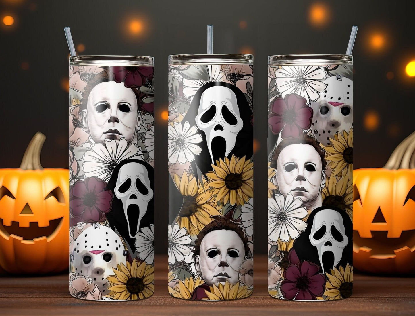 Horror Movie Characters tumbler, Classic Halloween movie, Horror Movie Gift, Halloween Cup, Horror Movie , 20oz Stainless Steel Tumbler