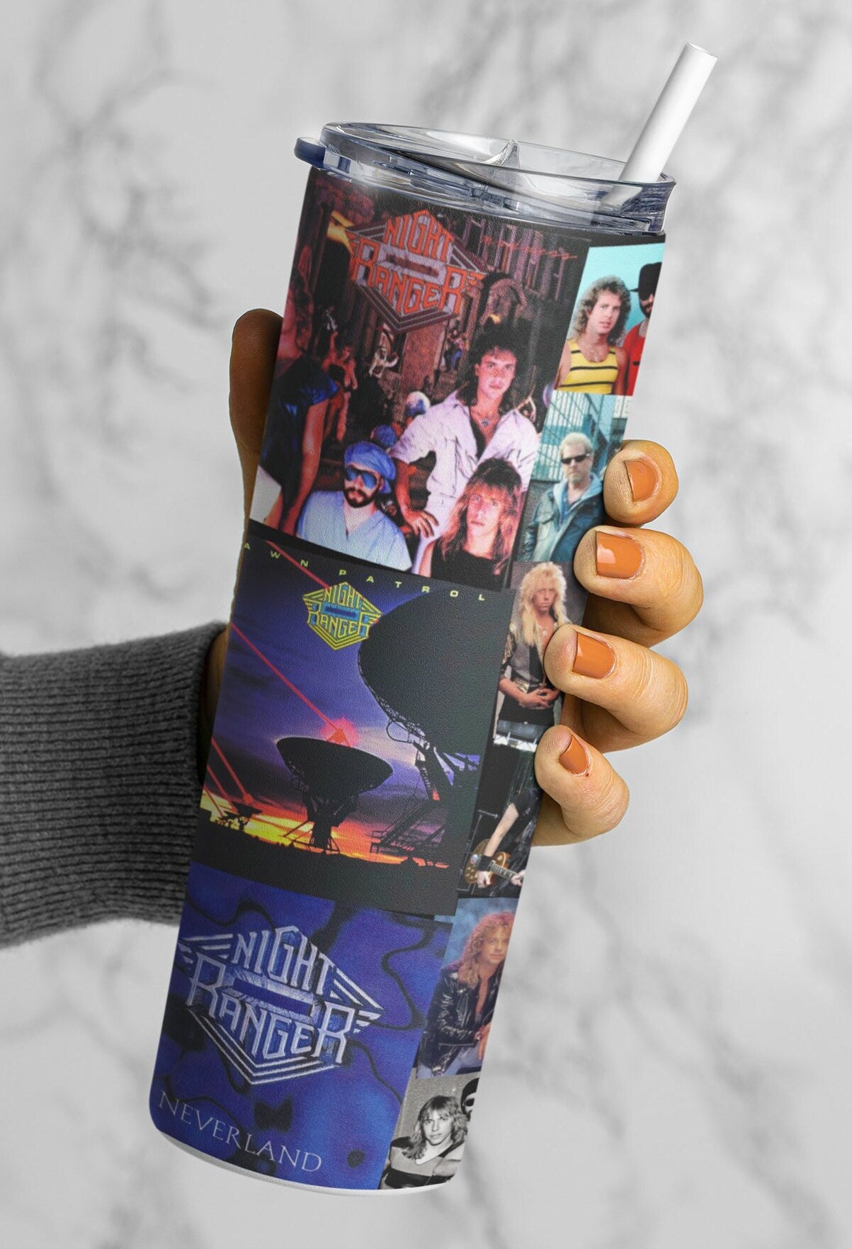 Night Ranger, 80's 90's Rock Band, Hair Metal, Glam Rock, Classic Rock Band, 20 oz. Skinny Tumbler,