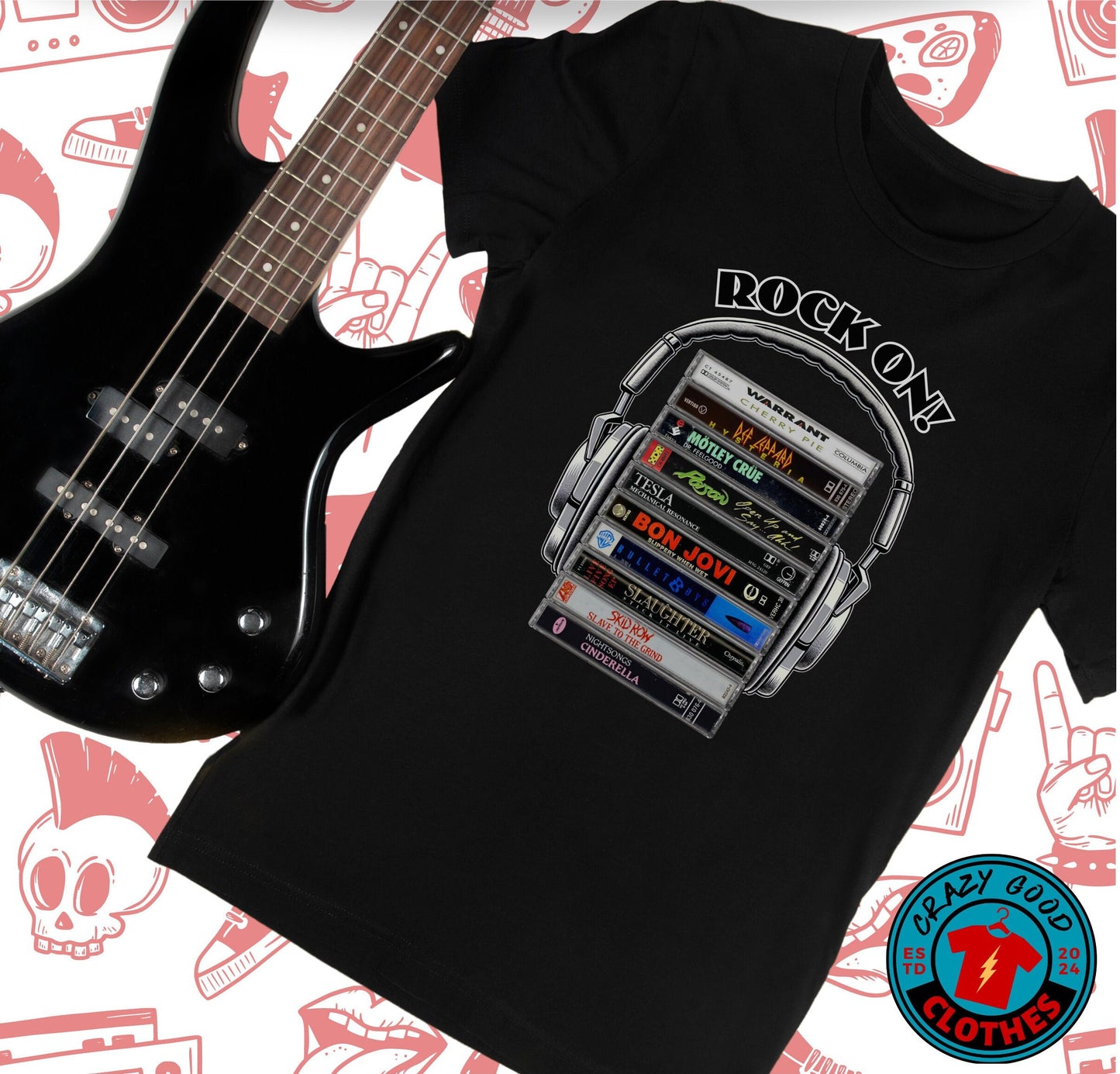 80s 90s Hair Band Rock Cassette Tape Shirt, Retro Cassette Shirt, Vintage Classic Rock, Vinatge Rock Band, Rock Shirt Gift