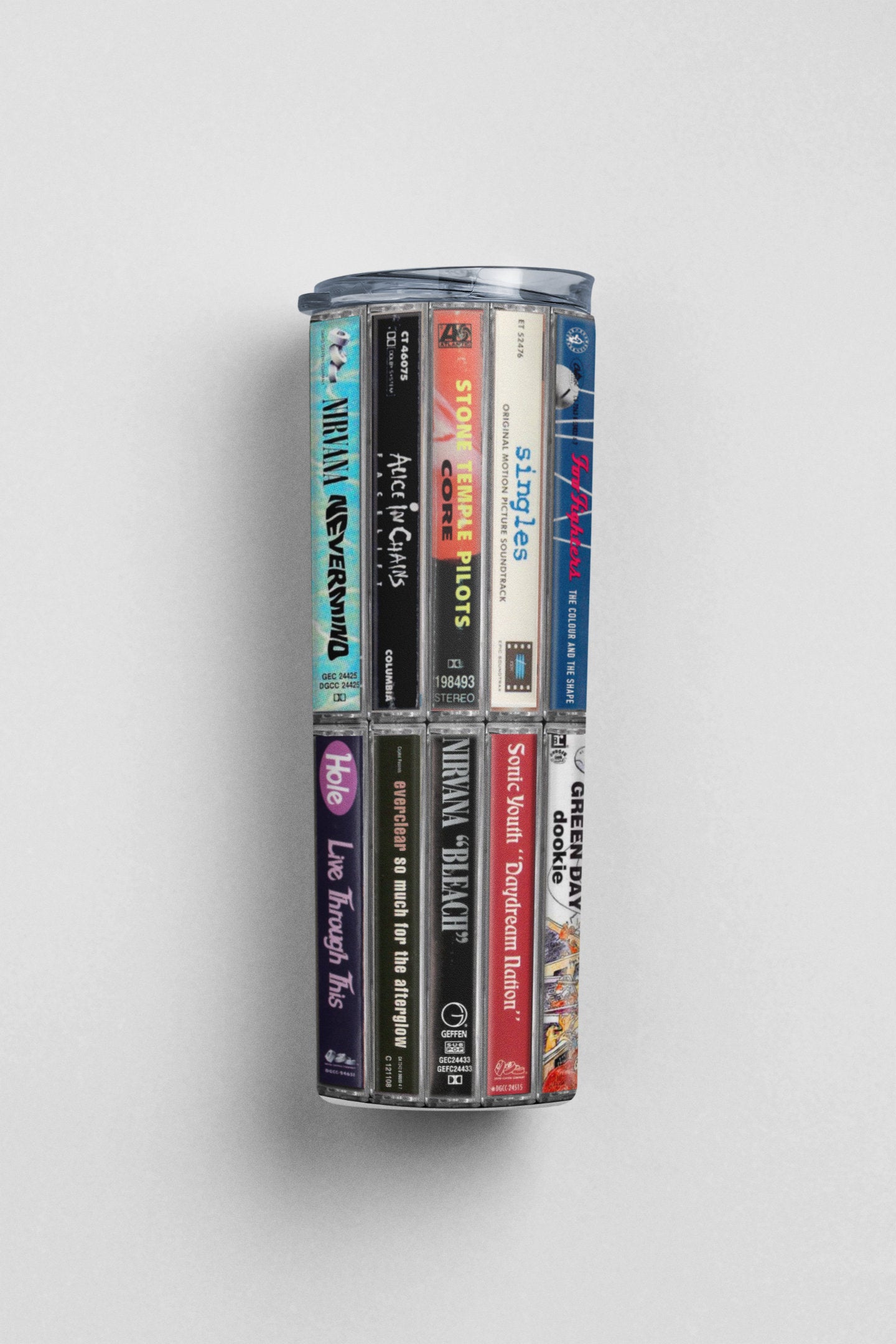 90s Grunge/Alternative Rock, Cassette Tape Tumbler, Vintage Grunge Rock, Grunge Rock Gift, 20oz. Stainless Steel Tumbler